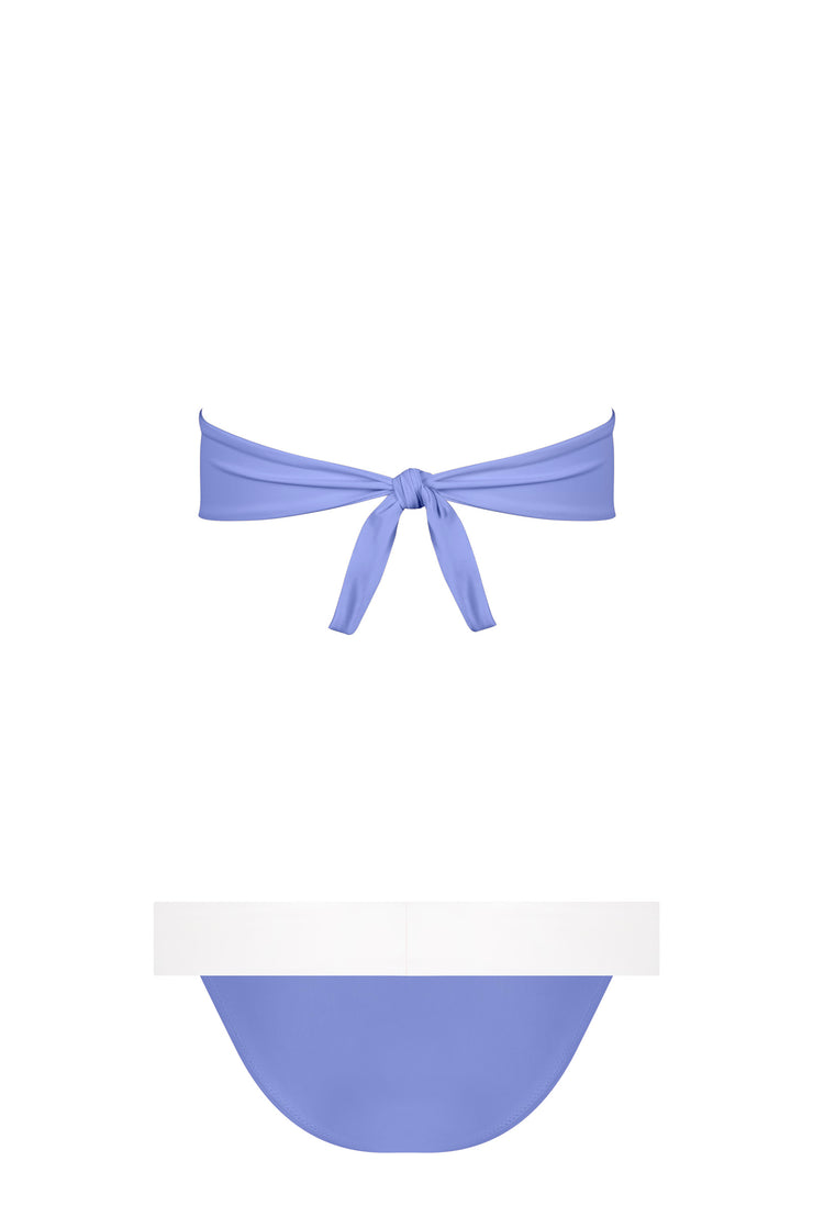 Capri - Bandeau bikini with flap bottom - Blue Violet