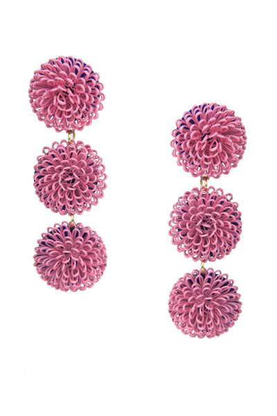 PomPom Earrings - Pink