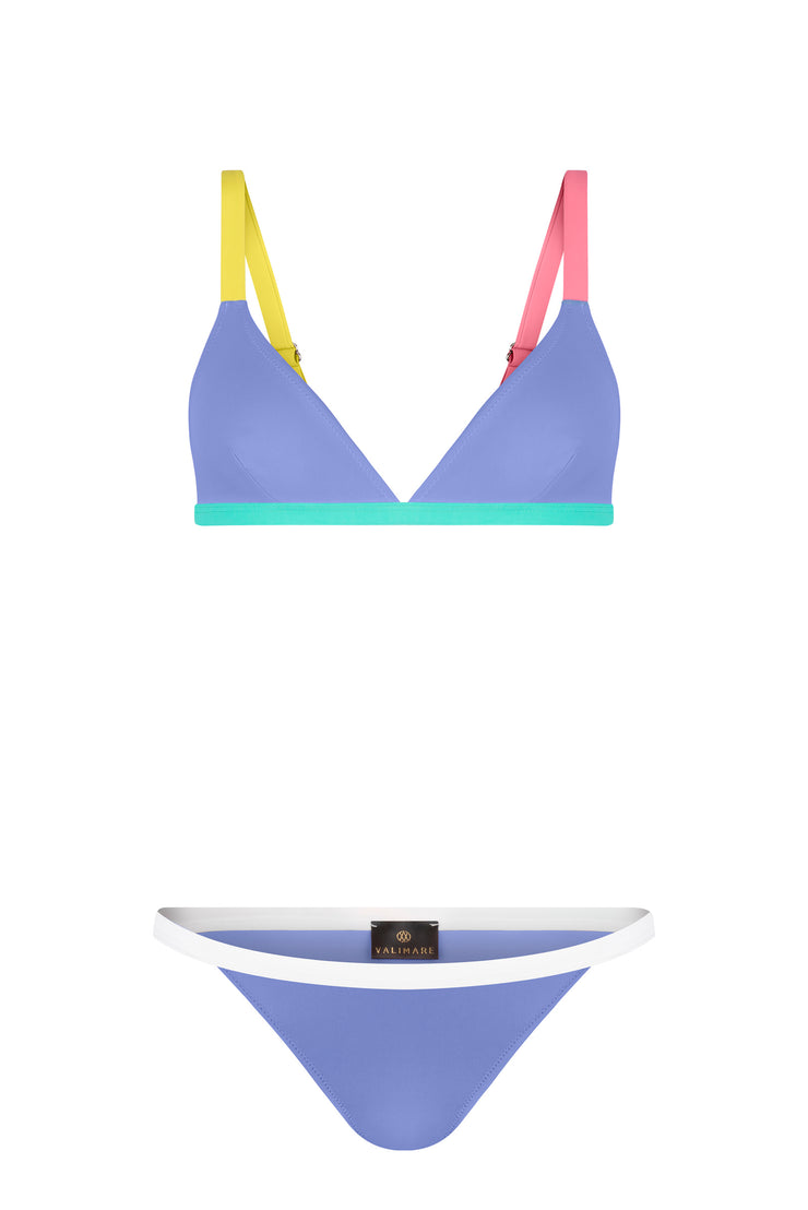 St Barths - Colour block bikini - Blue Violet