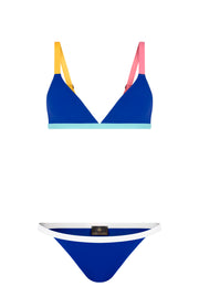 St Barths - Colour block bikini - Deep Blue
